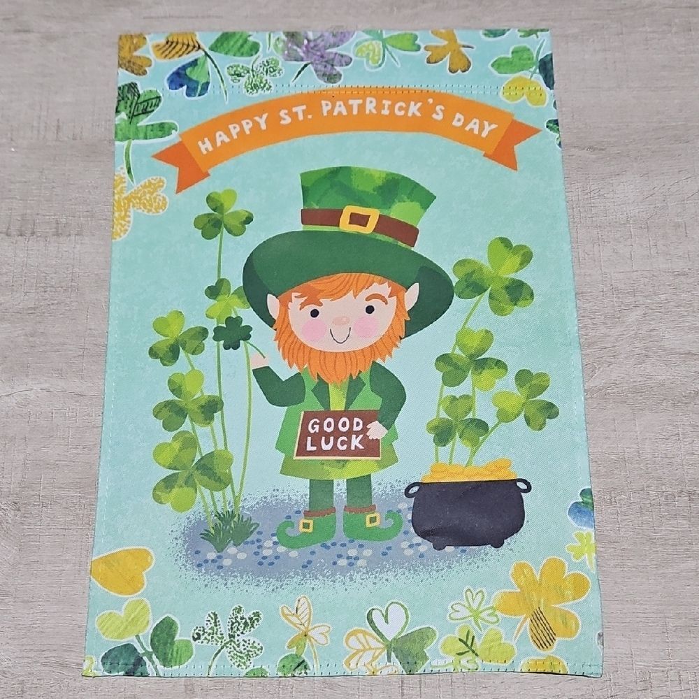 St. Patrick's Day Good Luck Cloth Garden Flag